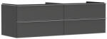 Hansgrohe Xelu Q Konzolos mosdószekrény 4 fiókkal 1560/550 mosdótálakhoz, króm fogantyú/matt szürke gyémánt 54091000 (54091000)