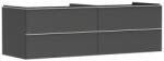 Hansgrohe Xelu Q Konzolos mosdószekrény 4 fiókkal 1560/550 mosdótálakhoz, matt fehér fogantyú/matt szürke gyémánt 54091700 (54091700)