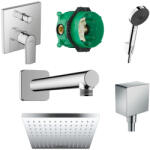 Hansgrohe Vernis Shape 2 funkciós zuhanyrendszer csomag egykaros rejtett csapteleppel króm