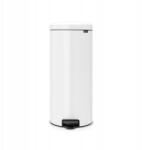 Brabantia NewIcon pedálos hulladékgyűjtő műanyag tartály, 30L, acél, fehér (111785)