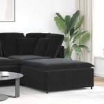 vidaXL fekete moduláris kanapé lábzsámoly modul 100x100x48 cm (4104494)