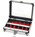 Berger felsőmaró készlet 8mm befogócsappal HM 12r. alu boxban (031402-0478) - szerszamplusz