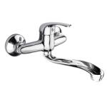 Mereo Mereo, Fali mosogatócsaptelep, Lila, lapos ívelt karral 180 mm, króm, MER-CBEE301A05 (MER-CBEE301A05)