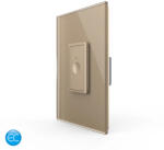 LIVOLO Intrerupator Simplu cu Touch Livolo cu Rama Din Sticla 1M, Zigbee EC - culoare auriu