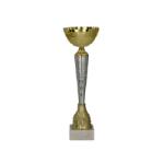  Serleg 9286 H 27cm. magas, csésze 8cm. , márvány 15x45 mm tapon, fém serleg