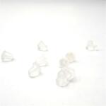  Gyöngy alkatrész- fülbevaló hát, szilikon, 5pár/csomag