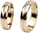  14 karátos sárga- és fehérarany karikagyűrű E727SF E727SFS