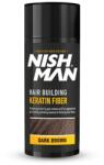 Nish Man Keratin Fiber hajdúsító és színező, sötétbarna, 20g