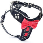 Bestia Ham Bowtie-Papion, Piele Naturala, S: 40-73 cm, Negru Rosu, pentru Pug, Bulldog, Jack Russel, etc