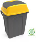 Uctem Plas Szemetes kuka billenő fedéllel műanyag 70 literes HIPPO antracit/sárga - delfinbuvar