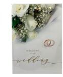 P&O Wedding esküvői kisméretű puhafedeles fotóalbum - 36 db 10x15 cm - fehér rózsás (PP4636-WEDDING-WELCOME)
