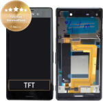 Sony Xperia M4 Aqua Dual E2333 - Ecran LCD + Sticlă Tactilă + Ramă (Black) - 124TUL0015A, 124TUL0011A Genuine Service Pack, Black
