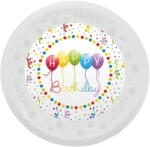  Happy Birthday micro prémium műanyag lapostányér 21 cm Nr1
