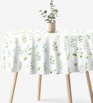 Goldea kör alakú teflonos terítő - eukaliptusz levelek Ø 160 cm