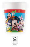 Procos Disney Mickey Rock the House papír pohár 8 db-os 200 ml FSC (PNN93823)
