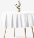 Goldea față de masă 100% bumbac solid - albă - rotundă Ø 160 cm Fata de masa