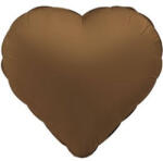 Folat Egyszínű szív lufi 18" 45cm Matt barna (LUFI900605)
