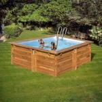 Pontaqua TIMBER szögletes fa medence 305 x 305 x 119 cm (983)