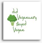 Los Polos Did Veganuary 2023 brokkolis (zöld betűs) vászonkép