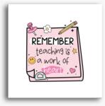 Los Polos Teacher reminder heart vászonkép