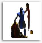 Los Polos Mortal Kombat Finish Him vászonkép