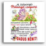 Los Polos Dadus néninek Zsibongó Pillangó csoport névvel vászonkép