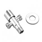 Slovarm kombinált sarokszelep, rozsdamentes acél, 1/2-1/2-3/4, 400226 (400226)