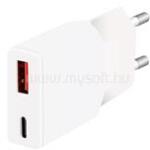 LogiLink Dual-USB-C GaN töltő, 1x USB-C (PD), 1x USB-A (QC), 30 W (fehér) (LOGILINK_PA0348) (LOGILINK_PA0348)