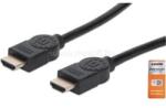 Manhattan Kábel - HDMI to HDMI (ARC, HEC, 4K@60Hz, HDR, 1.8m, aranyozott, Fekete) (MANHATTAN_355346) (MANHATTAN_355346)
