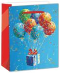 IRIS matt papírtasak hot stamp ajándékok+lufik kék 18 x 23cm (370529) - bestbyte