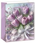 IRIS matt papírtasak tulipáncsokros lila 18 x 23cm (370506) - bestbyte