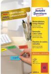 AVERY L6038-20 45, 7x21, 2mm visszaszedhető 960db-os piros etikett (L6038-20) - officedepot