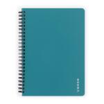 Verde A5 60 lapos PP türkiz vonalas spirálfüzet (8-872) - officedepot