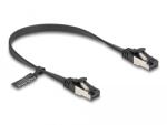 Delock RJ45 cablu patch plat de la bărbat la bărbat Cat. 8.1 flexibil 0, 25 m negru