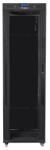 Lanberg 19" szabadon álló rack szekrény 42U/600X1000 üvegajtó, lapraszerelt, LCD kijelző, fekete V2 FF01-6042-12BL (FF01-6042-12BL)