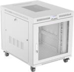 Lanberg 19" szabadon álló rack szekrény 15U/800X1000 perforált ajtó, lapraszerelt, LCD kijelző, szürke FF01-8015-23SL (FF01-8015-23SL)