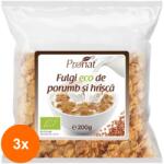 Pronat Foil Pack Set 3 x Fulgi Bio de Porumb si Hrisca, 200 g