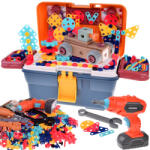 Inlea4Fun Építőipari kreatív készlet csavarhúzóval 298 darabos Inlea4Fun TOOL BOX SCREW (JO-ZA4642)