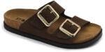  0Ft kiszállítás! Leon Comfortstep 7010 barna velúr női bőr papucs 36-41 -Birkenstockhoz hasonlatos talppal
