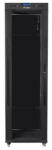 Lanberg 19" szabadon álló rack szekrény 42U/600X1000 üvegajtó, lapraszerelt, LCD kijelző, fekete V2 (FF01-6042-12BL) - bbmarket
