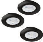 EGLO D Beépíthető Szpot Gu10 3x4w 3x400lm 2700k Ip20 8, 8cm Fekete (901755)