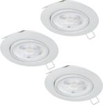 EGLO Favazzina Led Beépíthető Szpot Gu10 3x4w 3x400lm 2700k Ip20 8, 8cm Fehér (901756)
