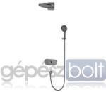 AREZZO design design UNI Falsík alatti termosztátos zuhanyrendszer falon belüli egységgel, gun metal (AR-6296GM)