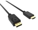 VCOM kábel Displayport 1.2V - aktív HDMI 2.0 (apa-apa), 1, 8m, fekete (CG609) (CG609)