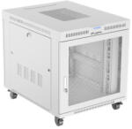 Lanberg 19" szabadon álló rack szekrény 15U/800X1000 perforált ajtó, lapraszerelt, LCD kijelző, szürke (FF01-8015-23SL) - mzona