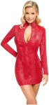 Cottelli Collection - kígyóbőr mintás miniruha (piros) (27188203041) - szexshop