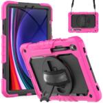  Carcasă durabilă SOLID 360 pentru Samsung Galaxy Tab S9 / Tab S9 FE / Tab S10 FE / Tab S10 Lite roz