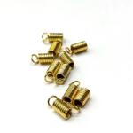  Gyöngy alkatrész- bőrvégzáró, rugós, arany, 3, 5mm