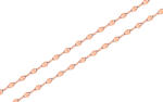  Elegáns 1, 7 mm-es rózsaszín arany lánc IZ18592R