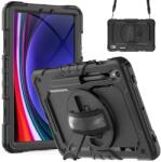  SOLID 360 Carcasă durabilă pentru Samsung Galaxy Tab S9 / Tab S9 FE / Tab S10 FE / Tab S10 Lite negru